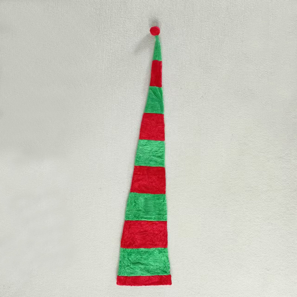 Lange Weihnachtsmütze im gestreiften Design