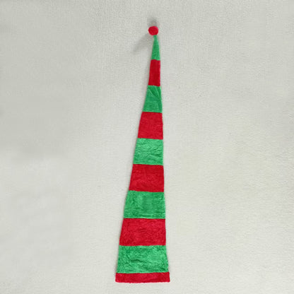 Lange Weihnachtsmütze im gestreiften Design