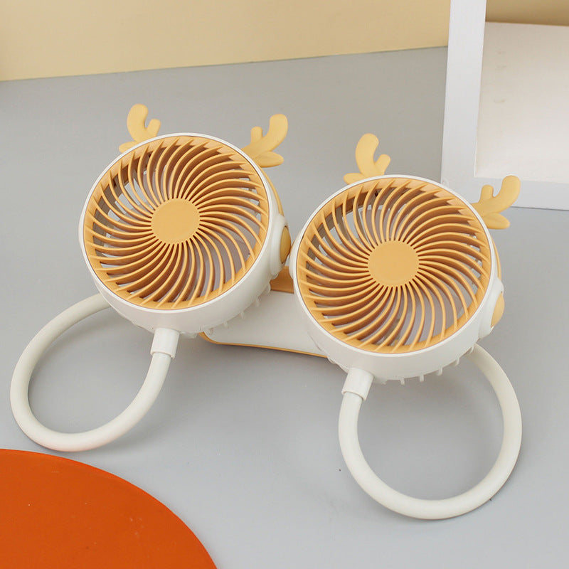 Frauen Tragbarer Halsventilator mit Doppellüfter Brehn
