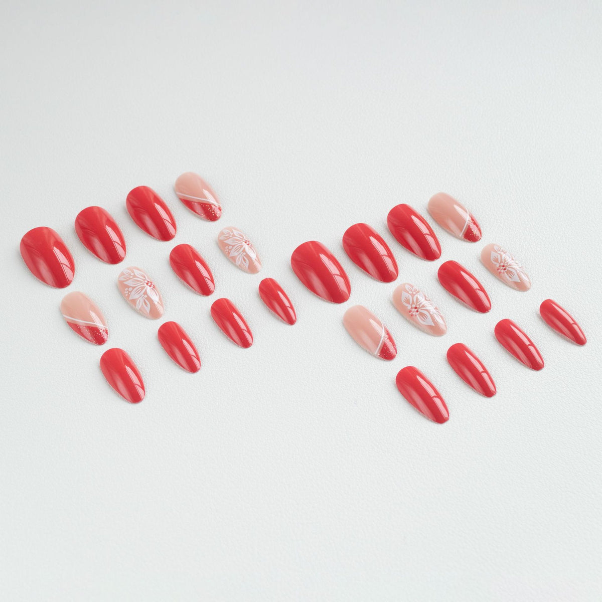 Floral Design Acrylic Nail Art