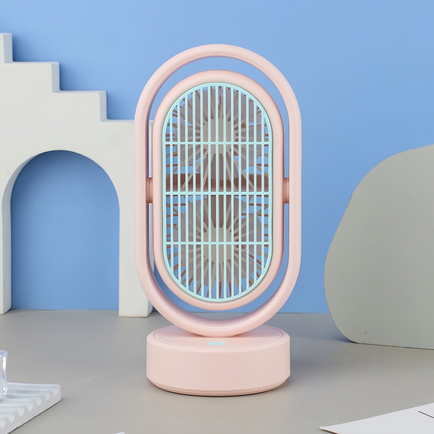 Frauen Hochleistungs-Tischventilator mit mehreren einstellbaren Neigungswinkeln Brehn