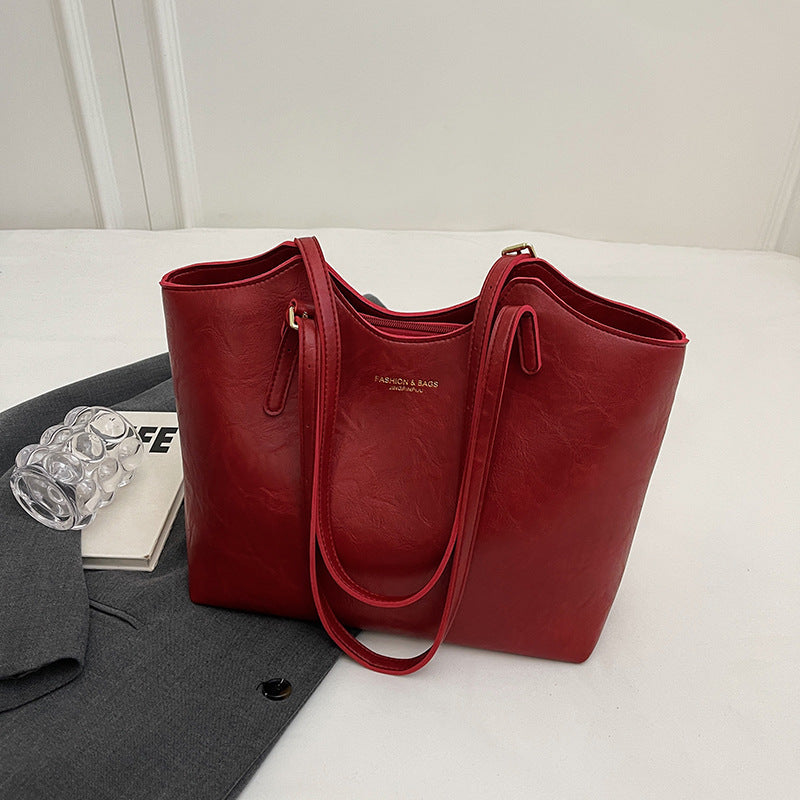 Elegante Vintage Leder Tragetasche Brehn