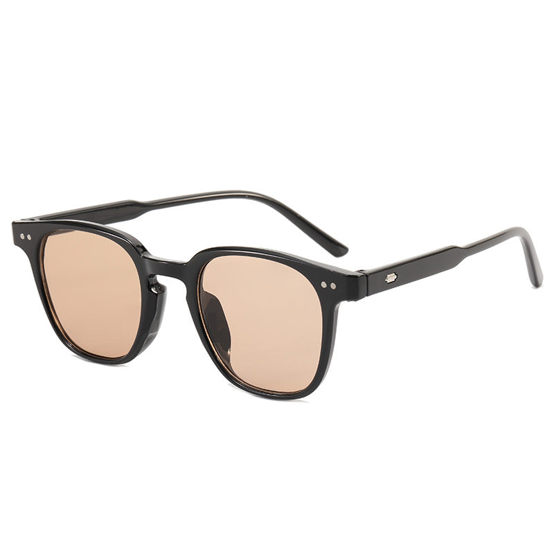 Damen modische quadratische Sonnenbrille mit glänzendem Rahmen Brehn