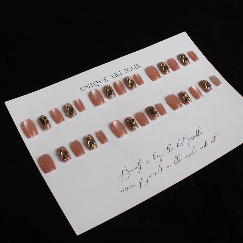 Premium Kristallverzierte Press-On Nagelset Brehn