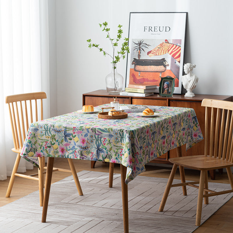 Vintage Blumenmuster Tischdecke