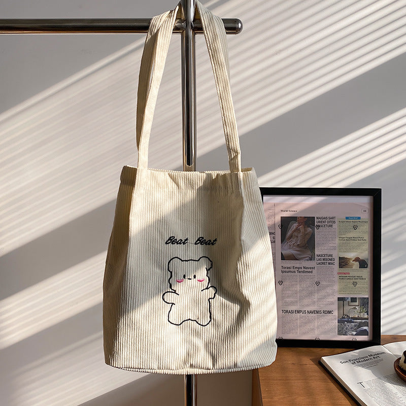 Süßer Cartoon Bär Canvas Tasche