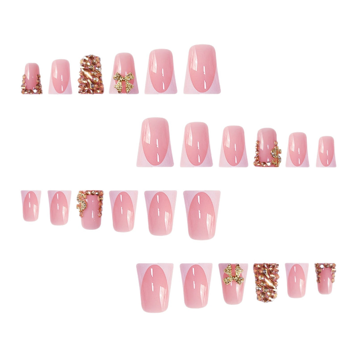 Dekorative kristallverzierte Nagelkunst Brehn