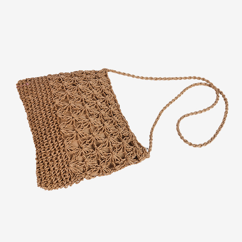 Damen Handgeknüpfte Umhängetasche mit floralem Design Brehn