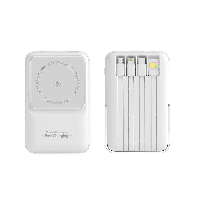 Tragbare Powerbank mit Magnetladetechnologie und Integriertem Kabelmanagement Brehn