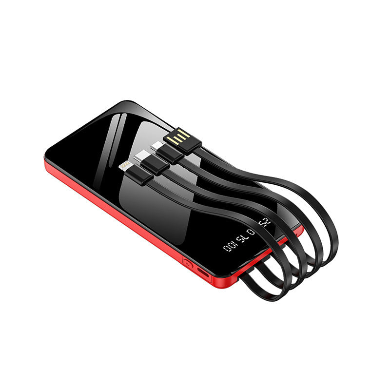 Multifunktionale Powerbank mit Integriertem Kabelsystem Brehn