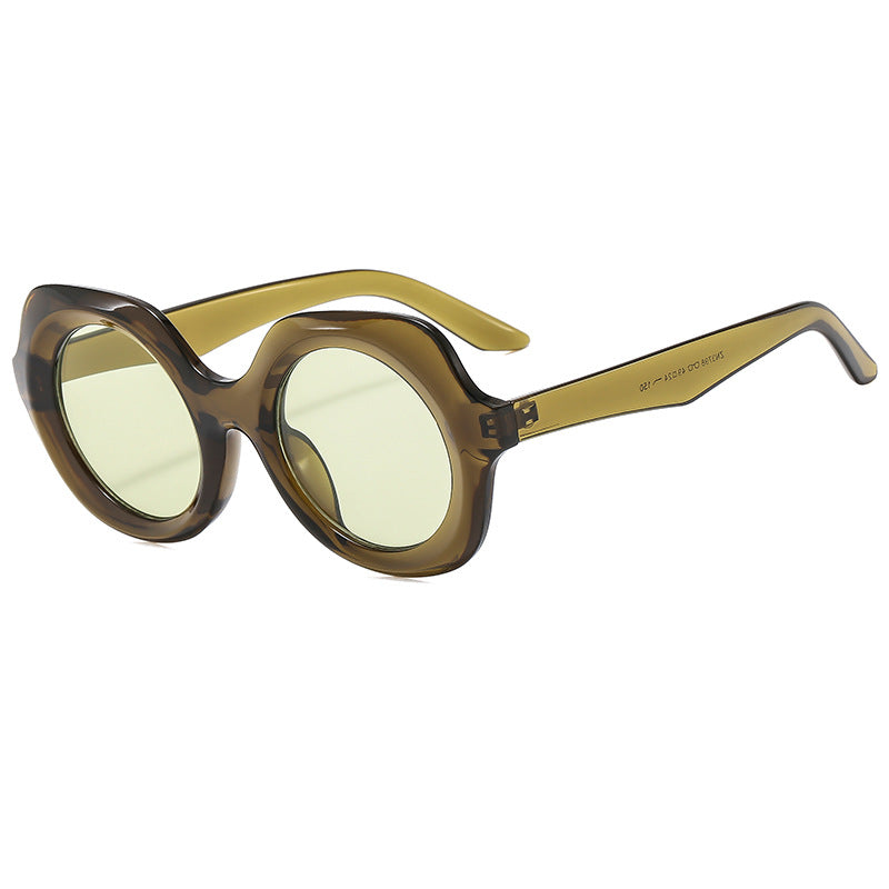 Damen oversized Sonnenbrille mit stilvollen, geschwungenen Rahmen Brehn