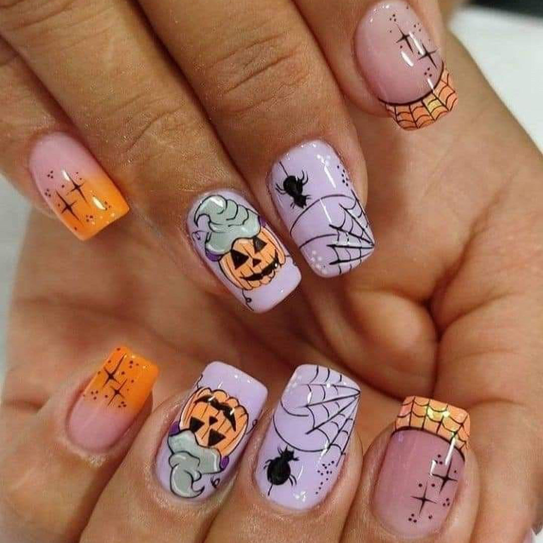 Halloween-Themed Künstlerischer Nagelkunst Kit