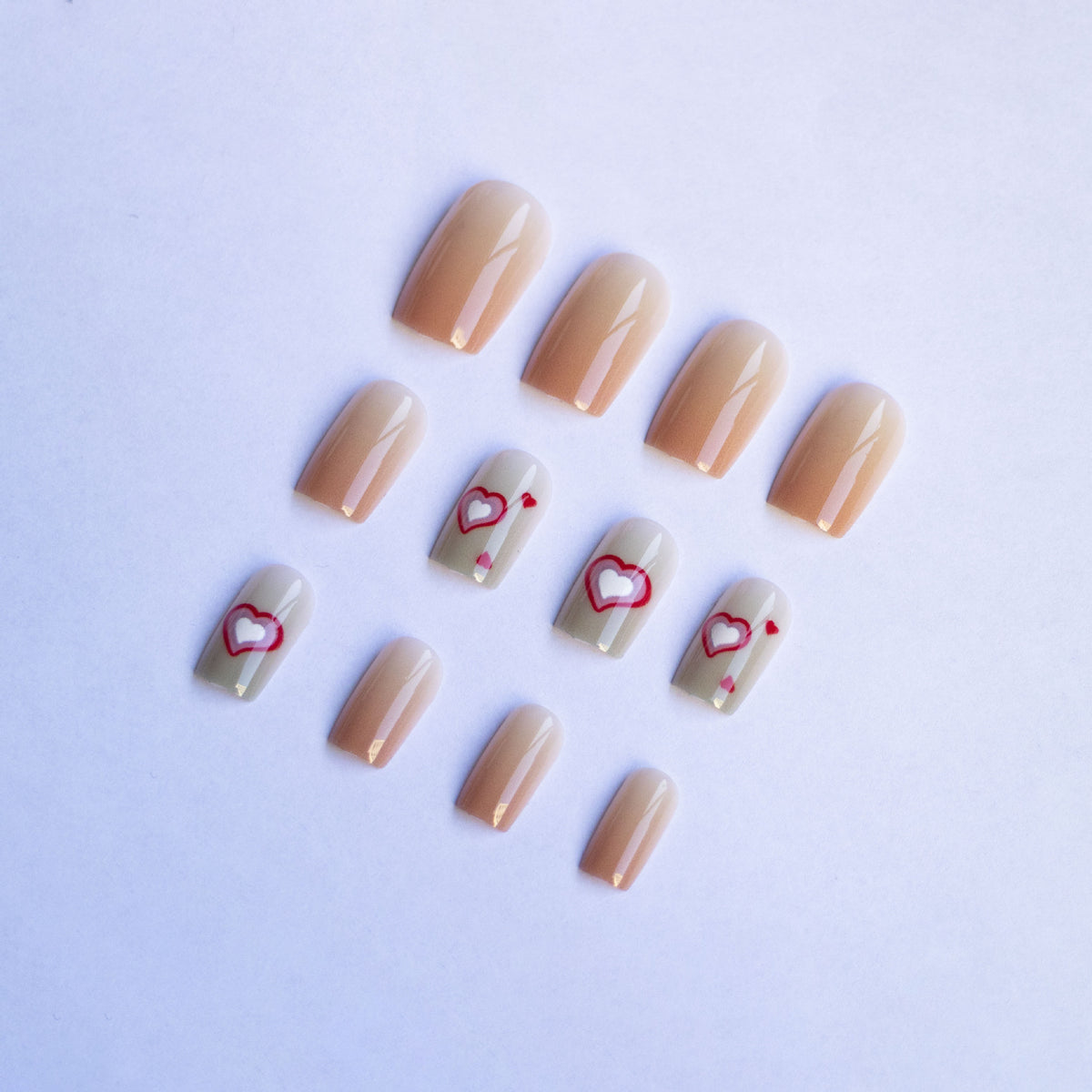 Herzdesign-Nagelkunst-Set