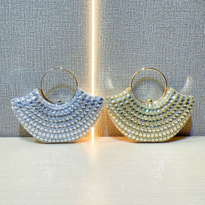 Rhinestone-beschmückte Clutch-Handtasche