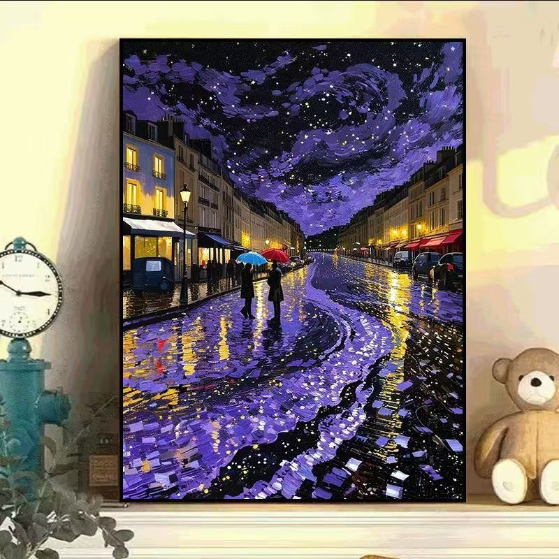 Eiffelturm Nachtszene Leinwandkunst Brehn
