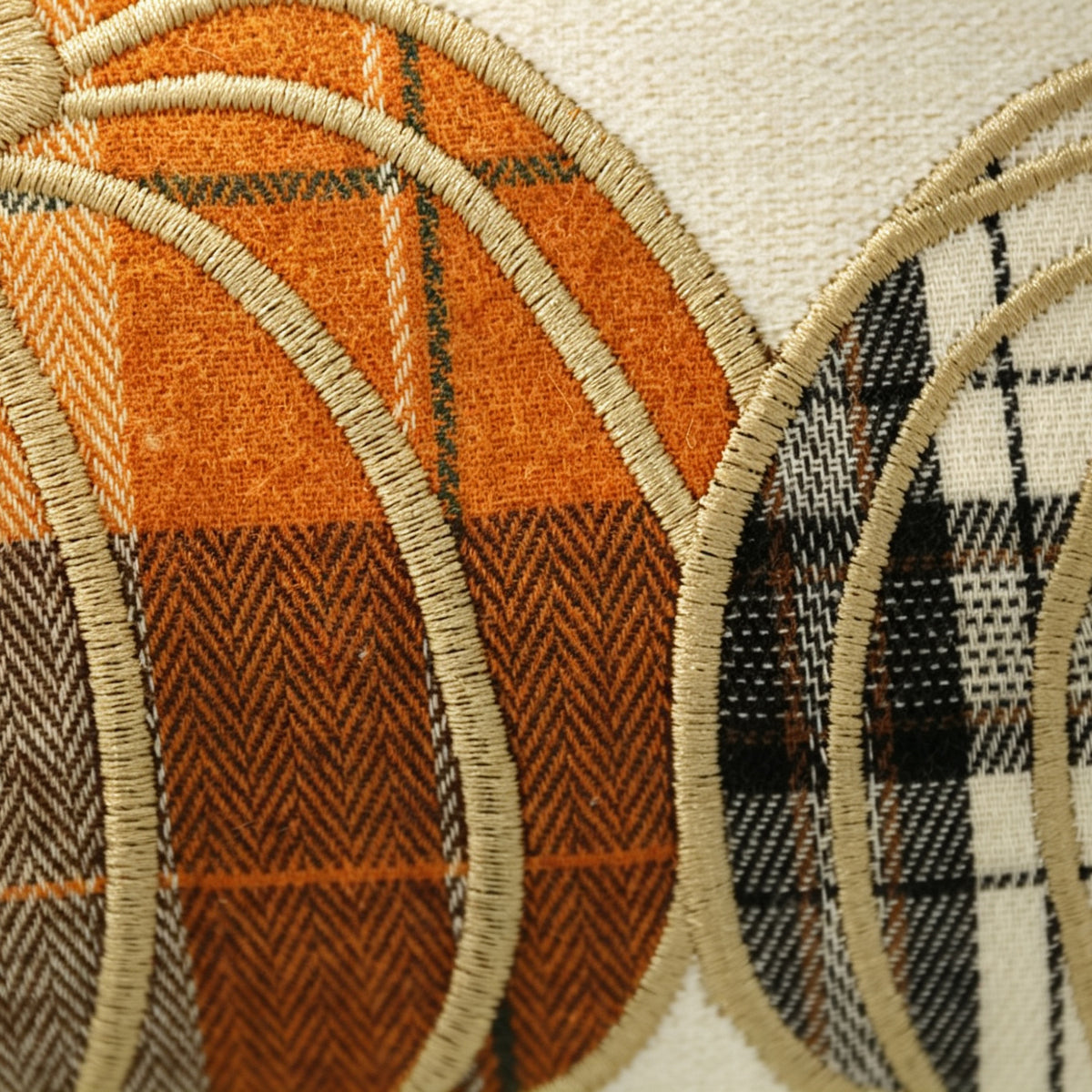 Besticktes Herbst-Pumpkin-Dekokissen
