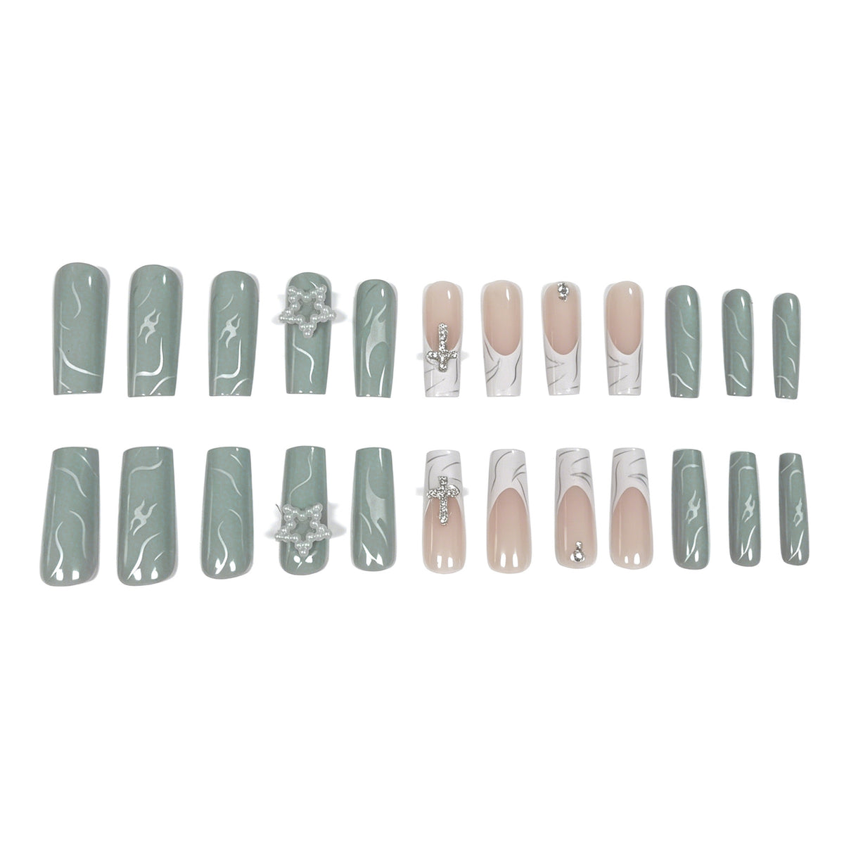 Elegante dekorative Acryl-Nagelverlängerungen Brehn