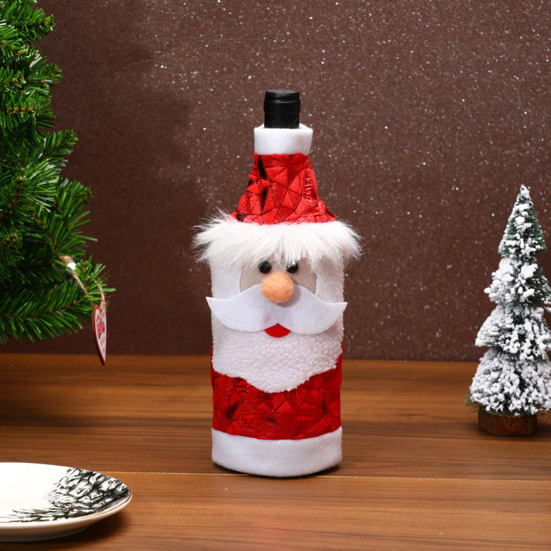 Dekorative Weinflaschenhülle im Weihnachtsmann-Design Brehn