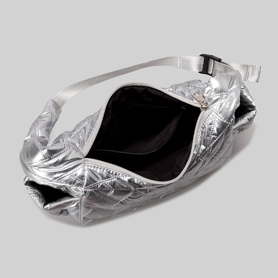 Gepolsterte Metallische Handtasche