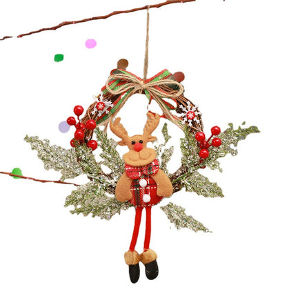 Weihnachtskranz Dekoration mit Schneemann-Design Brehn