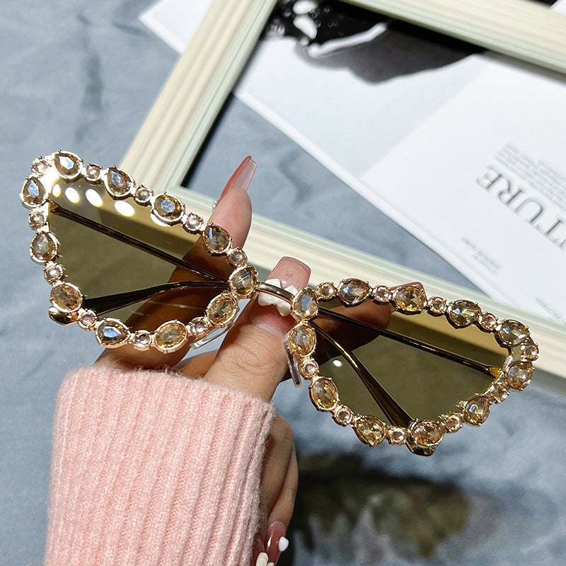 Herzförmige mit Strass verzierten Sonnenbrille Brehn