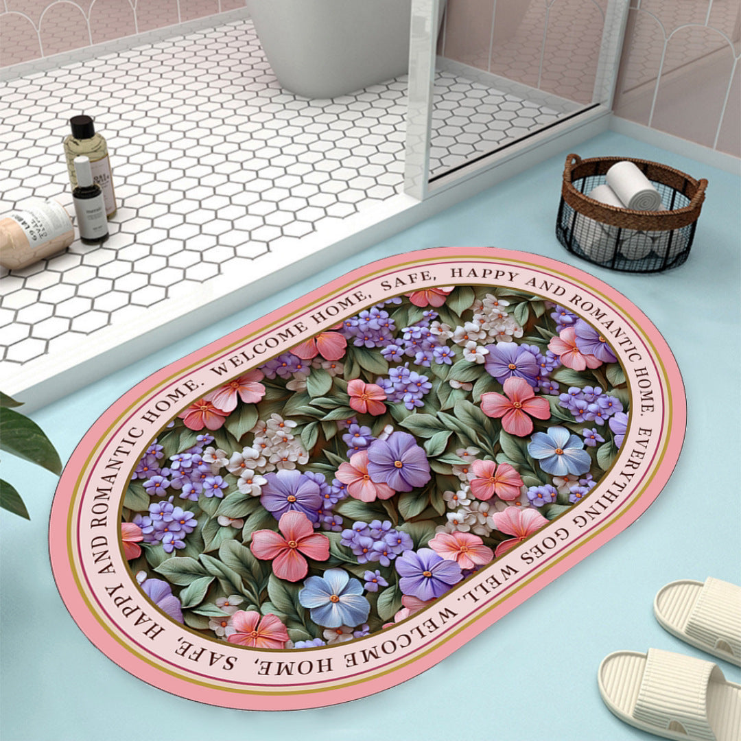 Florales Design Badteppich Brehn