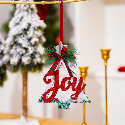 Dekoratives Holzschild mit Weihnachtsbotschaft Brehn