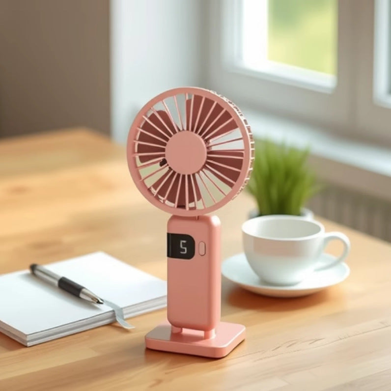 Tragbarer Usb Ventilator mit Digitaler Geschwindigkeitsanzeige Brehn