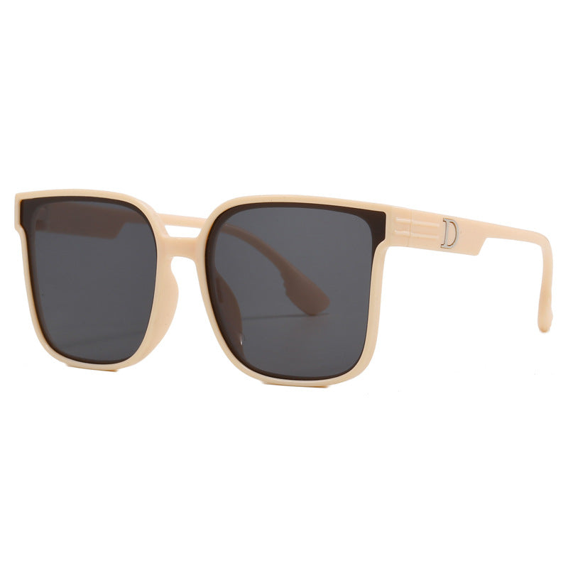 Damen stylische quadratische Sonnenbrille mit transparentem Rahmen Brehn