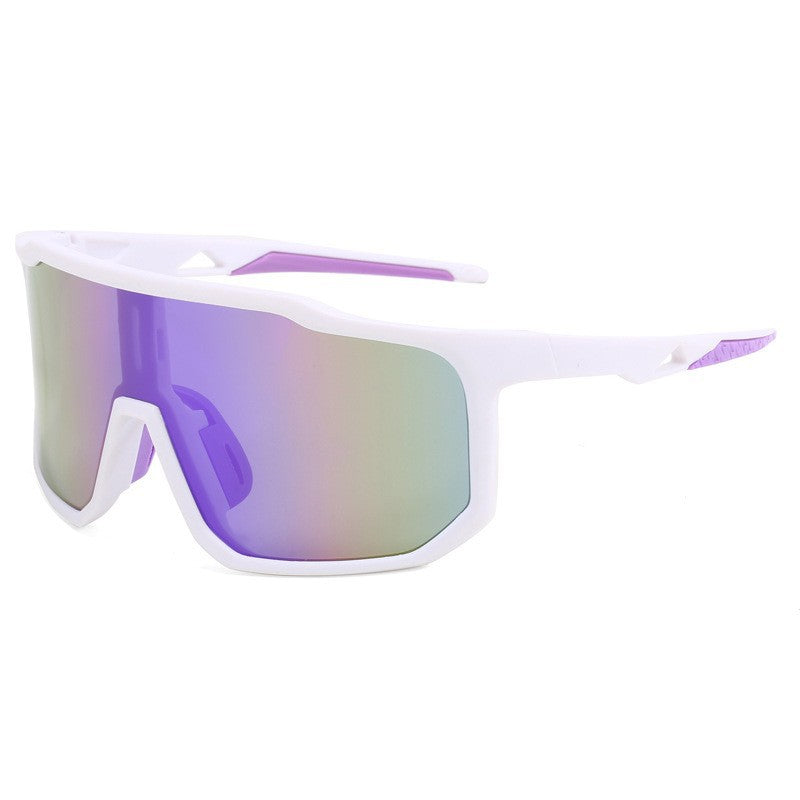 Damen Sportliche Rennsonnenbrille mit breitem Sichtfeld und modernen verspiegelten Gläsern Brehn