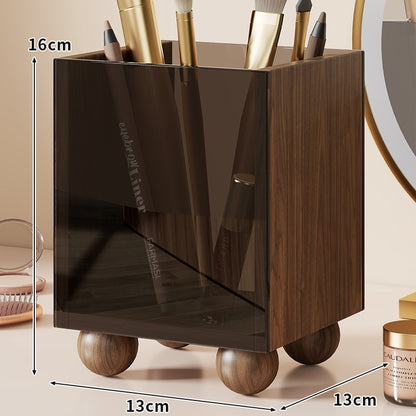 Holz Vanity Makeup Pinsel und Kosmetik Organizer