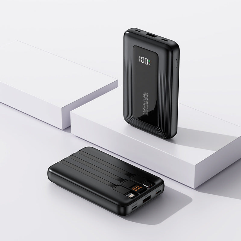 Tragbare Powerbank mit digitaler Kapazitätsanzeige und zwei USB-Anschlüssen Brehn