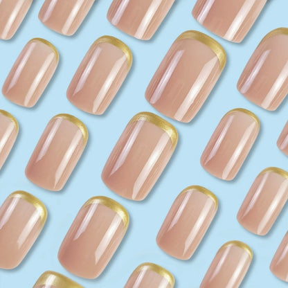 Luxuriöse goldverzierte Gel-Nagelveränderungen Brehn