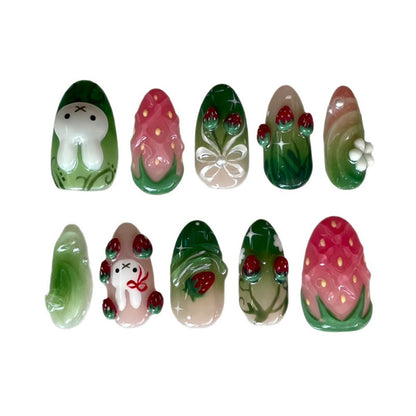Verspielt Themen Press-On Nagelkunst Set Brehn