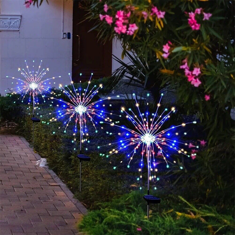 Sparkler-Style Solar-LED-Gartenstecklichter Mit Dynamischem Feuerwerkseffekt Brehn