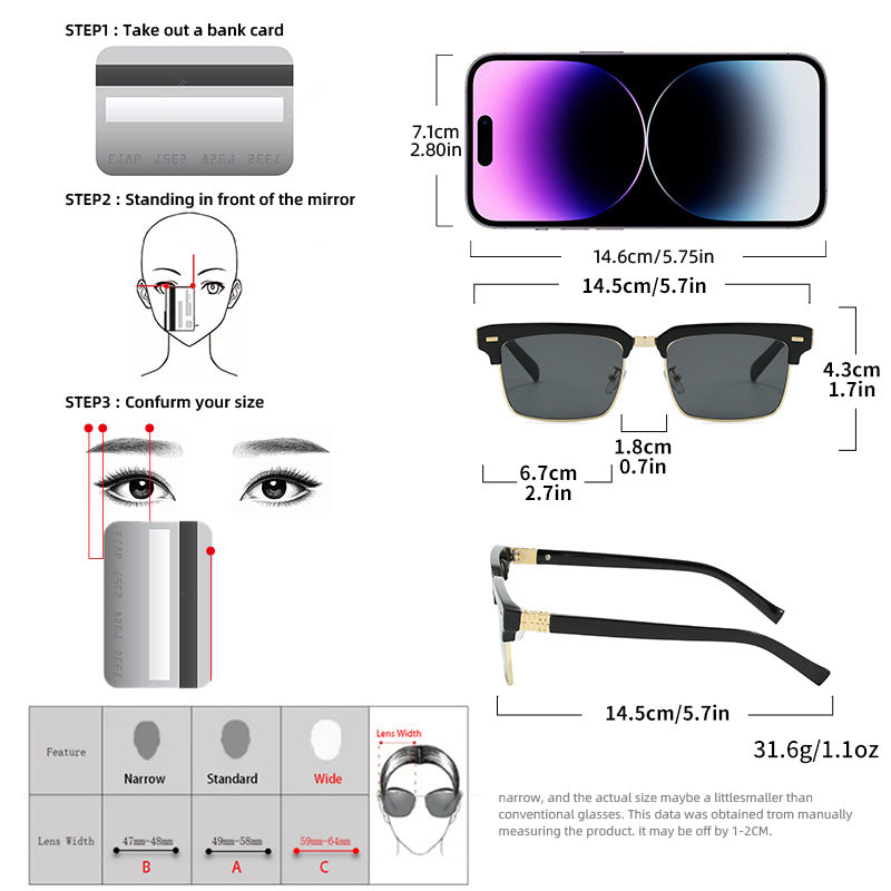 Modische Sonnenbrille mit Quadratischem Rahmen und Stilvollem Design Brehn