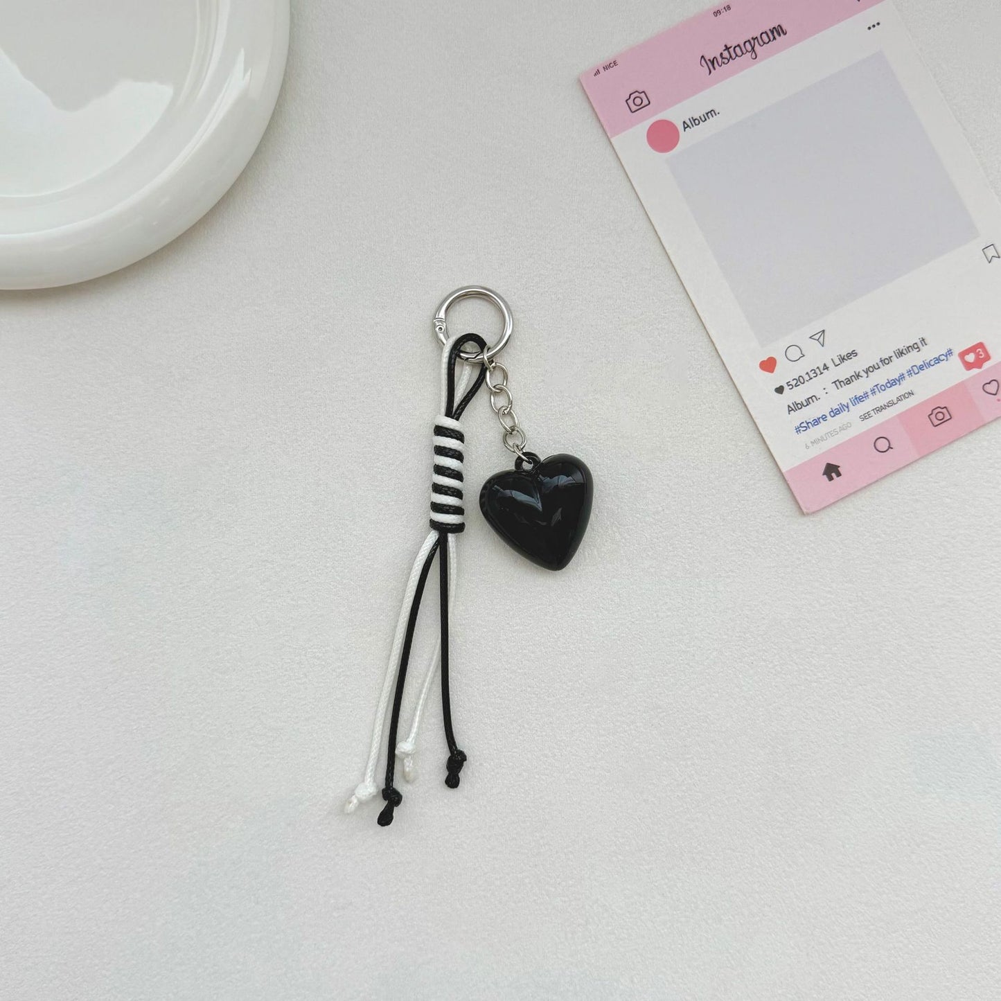 Herzförmiger Charm Schlüsselanhänger Brehn