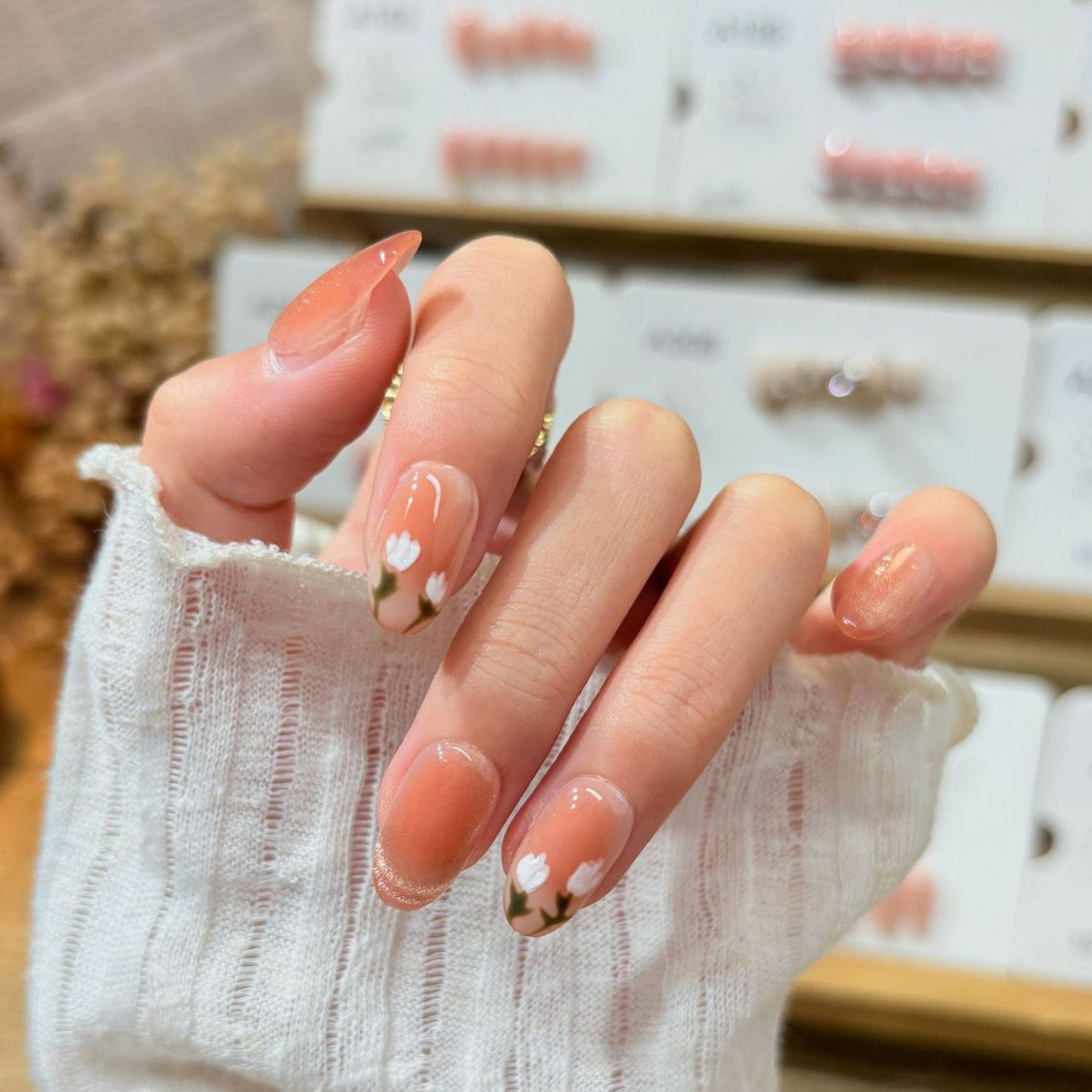 Floral Nail Art Press-On Nägel Brehn
