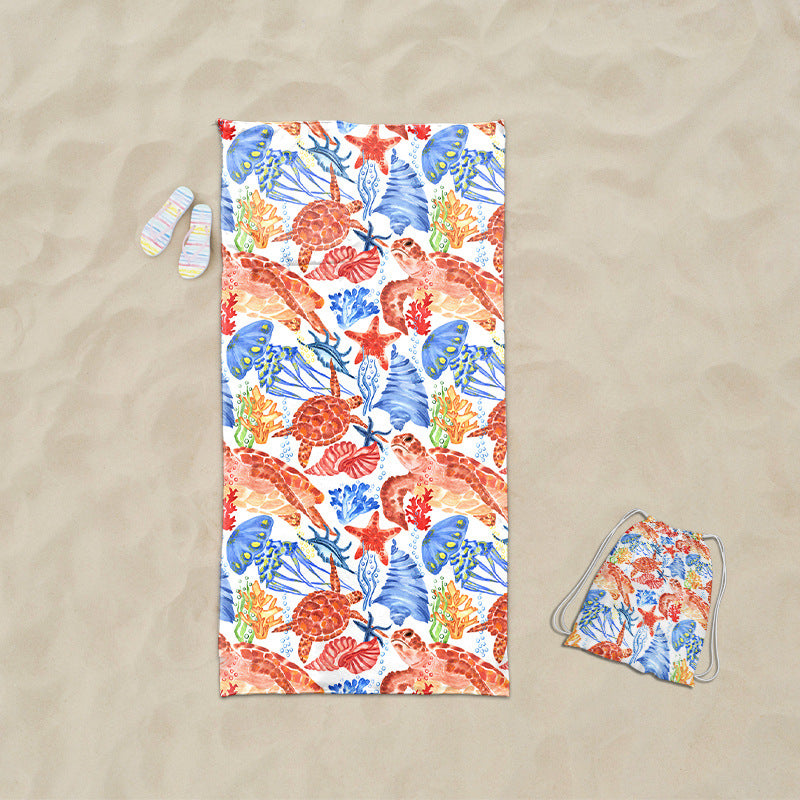praktisches Strandtuch mit integriertem Tragetaschen-Design Brehn