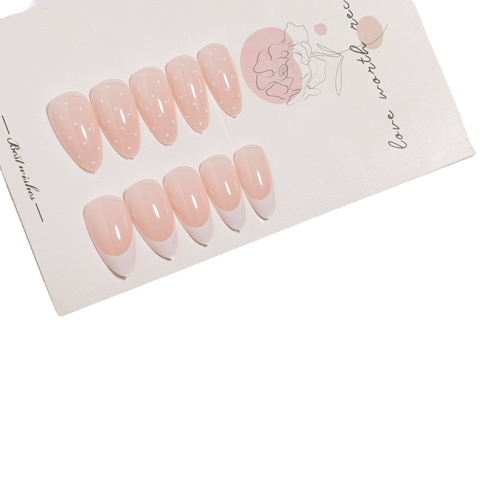 Künstlerisches French Tip Press-On Nagelset Brehn
