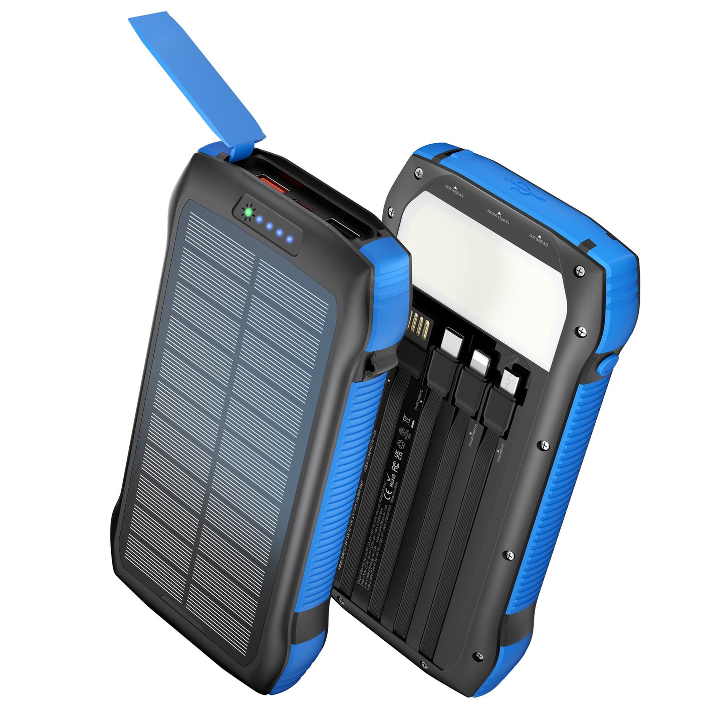 Solar-Powerbank mit Multifunktionalität und Schnellladefunktion Brehn