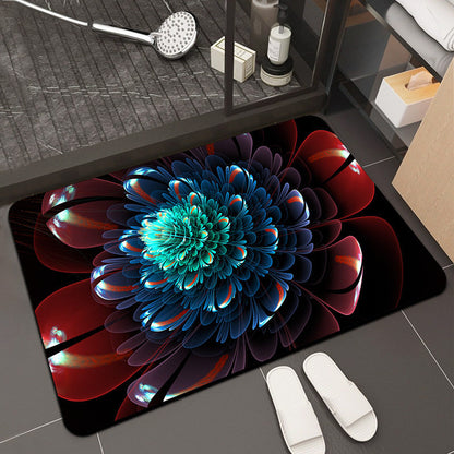 Floral Design Memory Foam Badteppich Brehn