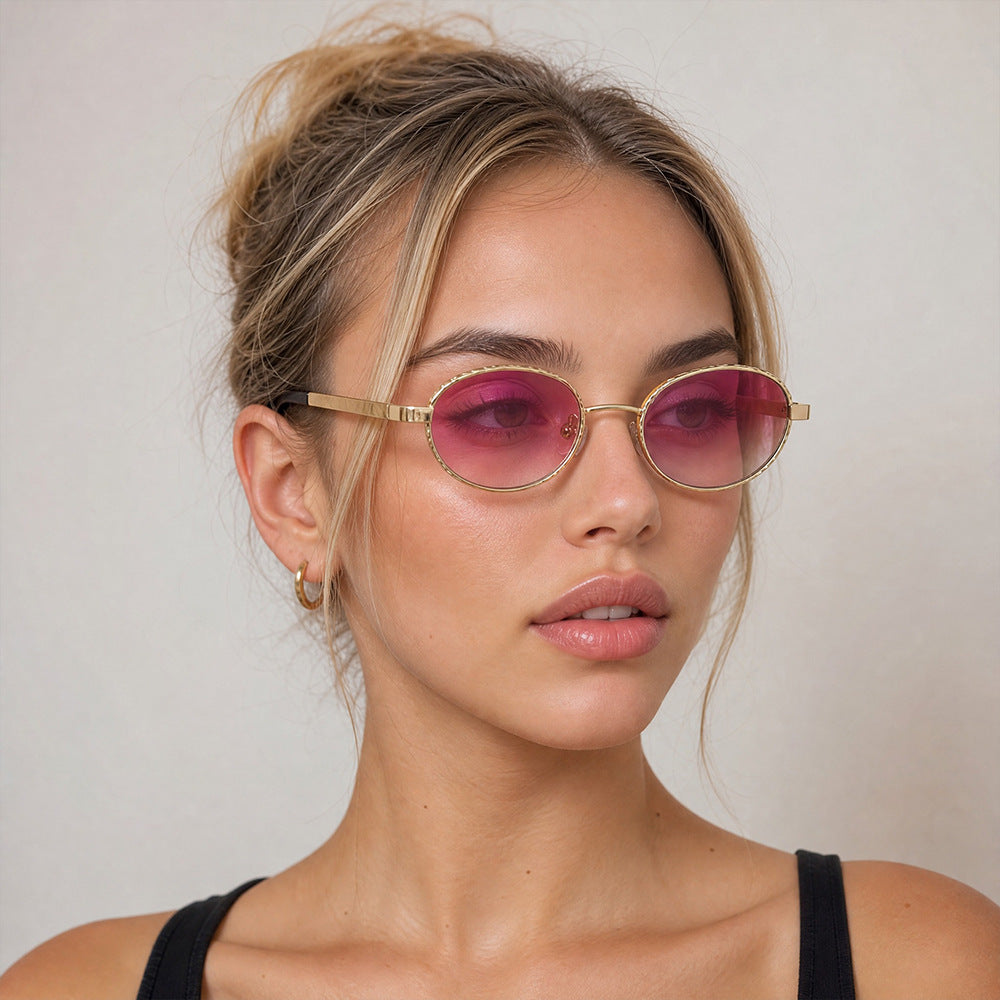 Sleek Oval Frame Sonnenbrille Brehn