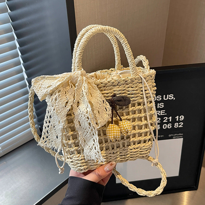 Bohemian Geflochtene Strohtasche