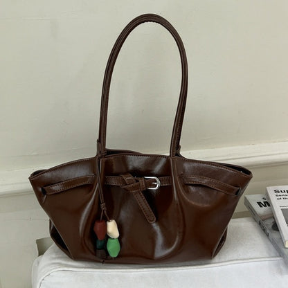 Schlanker minimalistischer Leder Tote Bag