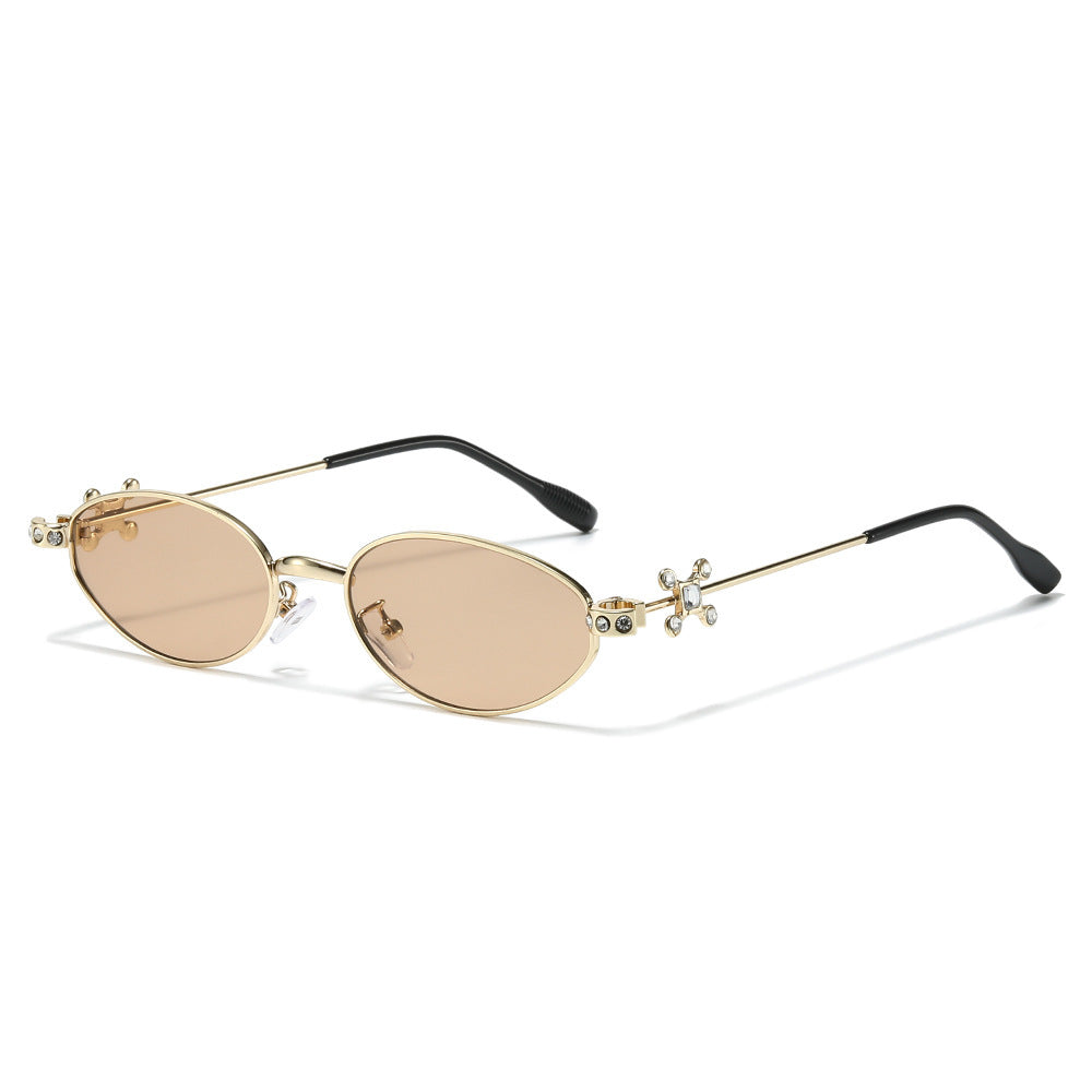 Elegante mit Strass verzierten Cateye-Sonnenbrille Brehn