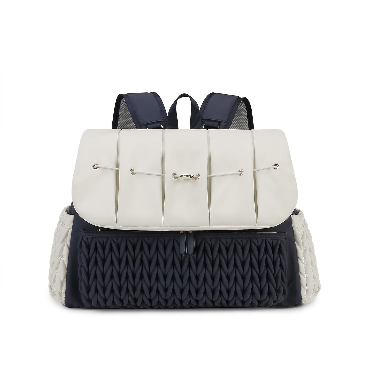 Eleganter und Stylischer Rucksack mit Kunstleder und Geflochtenem Design Brehn