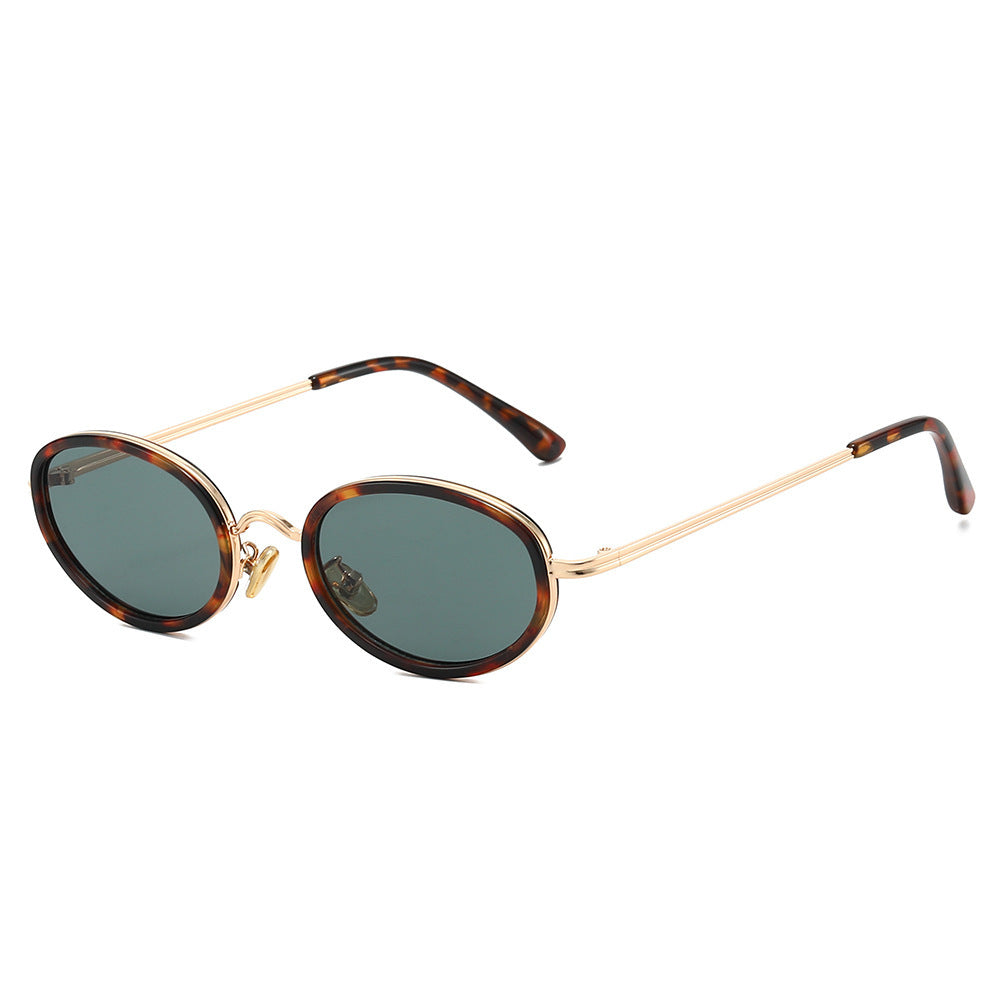 Damen modische Sonnenbrille mit hochwertigem Rahmen und runden Gläsern Brehn