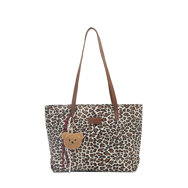 Leopardenmuster Canvas Einkaufstasche