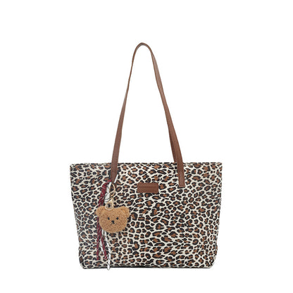 Leopardenmuster Canvas Einkaufstasche